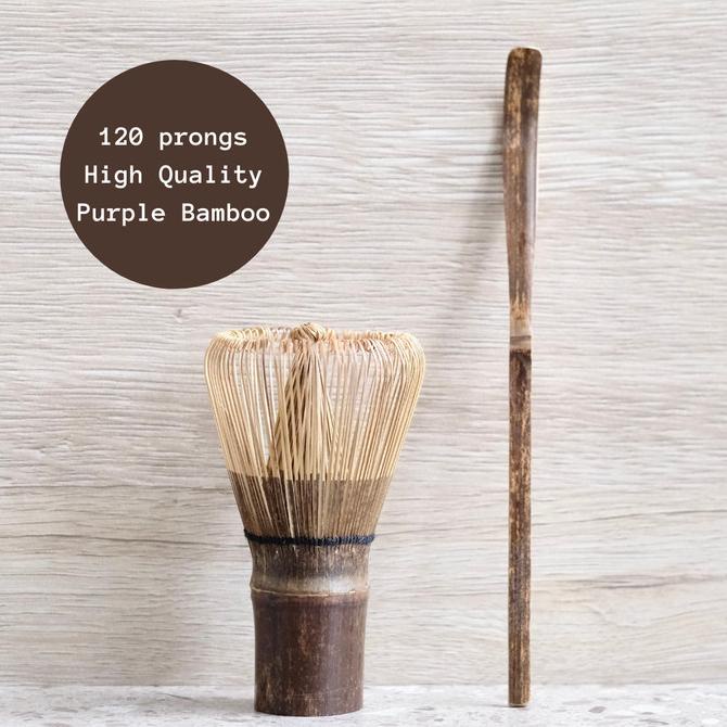 

Chasen / Matcha Whisk (120 prongs) & Scoop - Premium Purple Bamboo