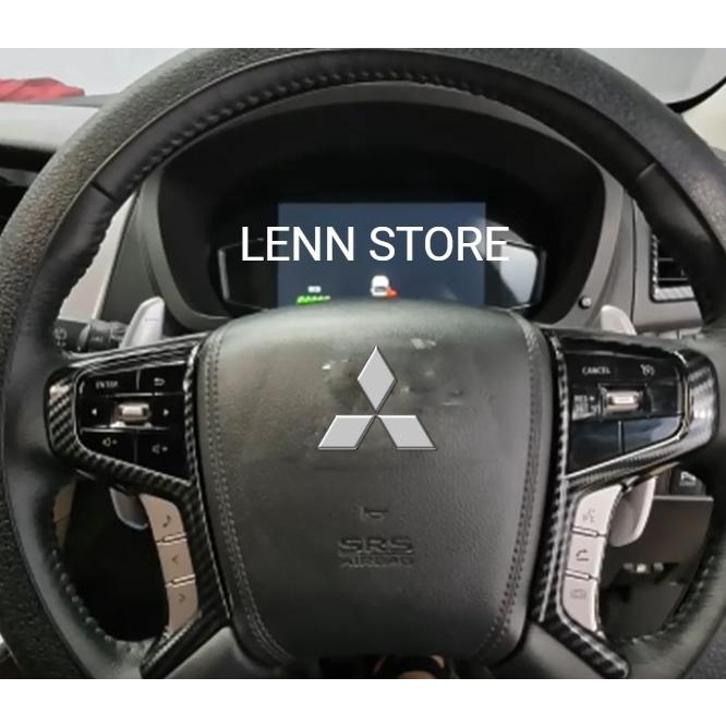 Cover Panel Stir Mobil Carbon Mitsubishi Pajero Sport 2021 2022TERBARU