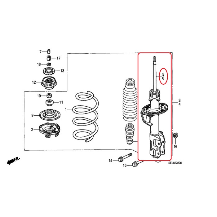 Shock Depan SHOCK CITY GD8 dan JAZZ GD3 2003-2008 Original best deal