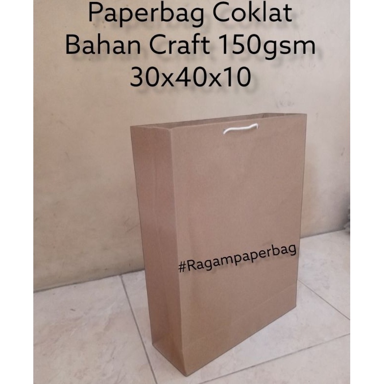 

[CODE BARANG 485EST] Tas kertas/ paperbag polos coklat XL 30 x 40 Harga Terjangkau 1lusin Isi 12pcs 108