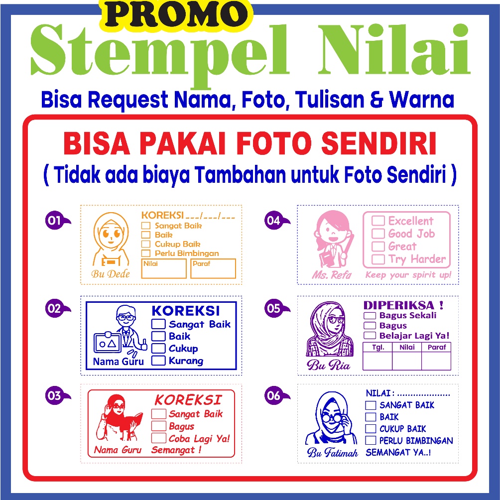 

BTR-64 Stempel Nilai Guru / Penilaian / Koreksi / Checked / Reward 254