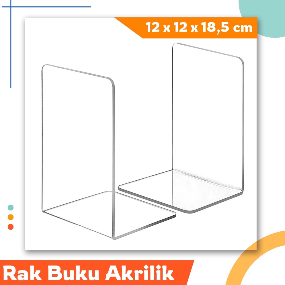 

Cuci Gudang PEMBATAS BUKU / PENYANGGA BUKU / PENAHAN BUKU AKRILIK (12 x 12 x 18,5 cm)
