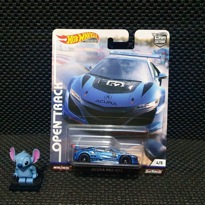 HOT SALE HOT WHEELS ACURA NSX GT3 BLUE OPEN TRACK PREMIUM TERBARU