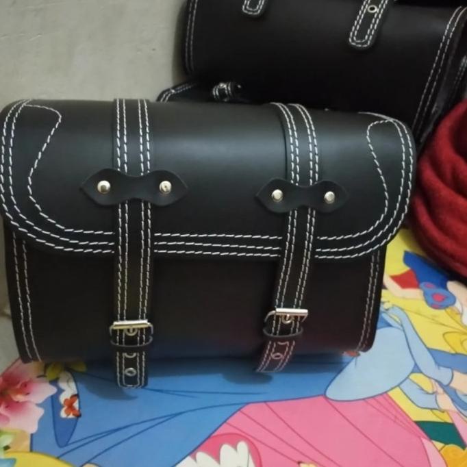 siap kirim] side bag kawasaki w175 tas samping kawasaki w175... aksesoris motor