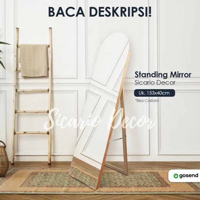 Standing Mirror / Cermin Berdiri Full Body Oval 15441cm