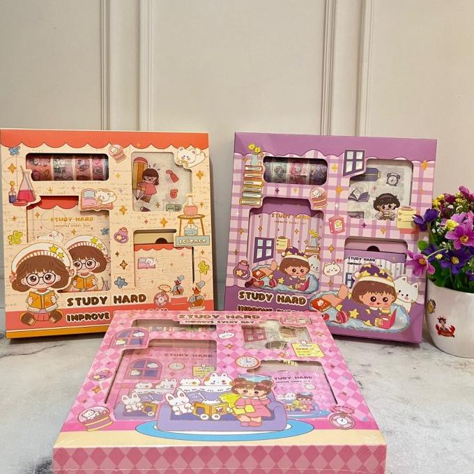 

PAKET JURNAL 4IN1 SUPER CUTE HARDCOVER ALAT TULIS LENGKAP UNIK TERBAIK