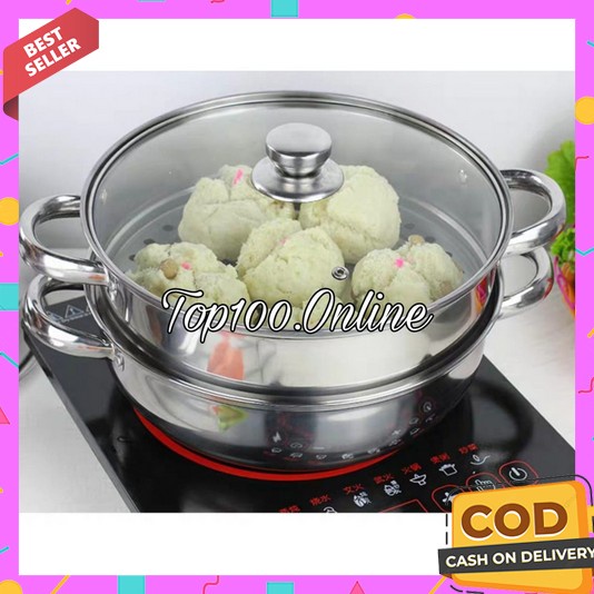 Panci Set Isi 5 Pcs Anti Lengket Promo 3 In 1 Stainless Tebal Murah Panci Kukus Dimsum Jumbo Penci T