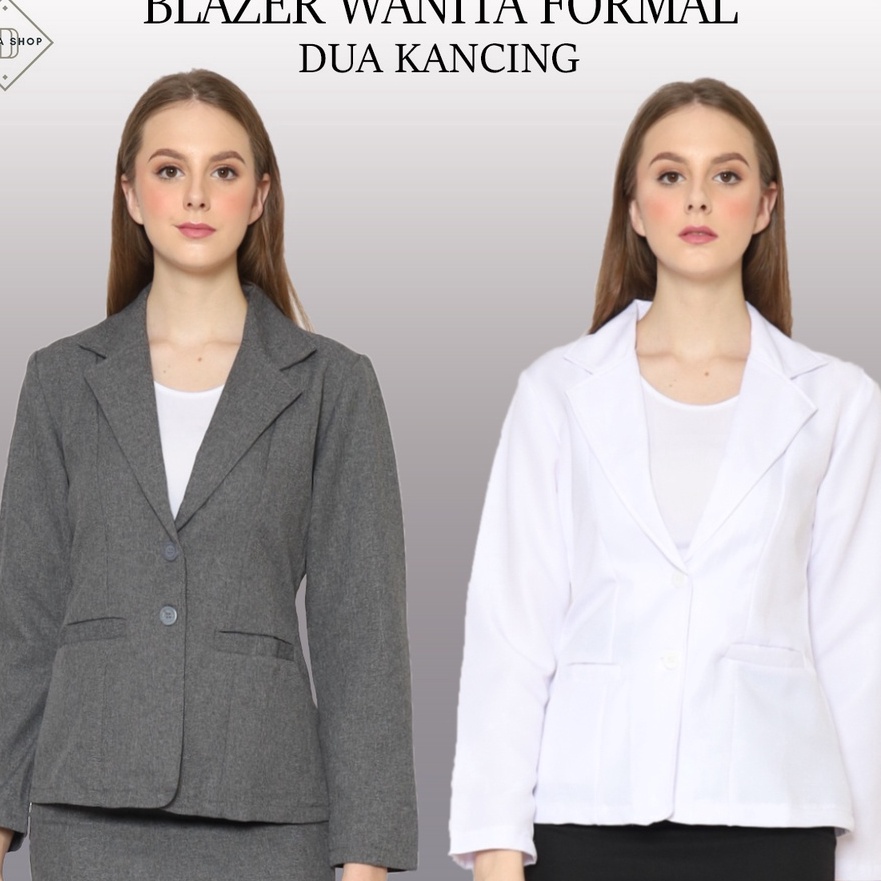 BestSeller Blazer Wanita Formal Kantor Hitam Polos Blezer Kerja Cewek Dewasa Kantoran Premium Baju J