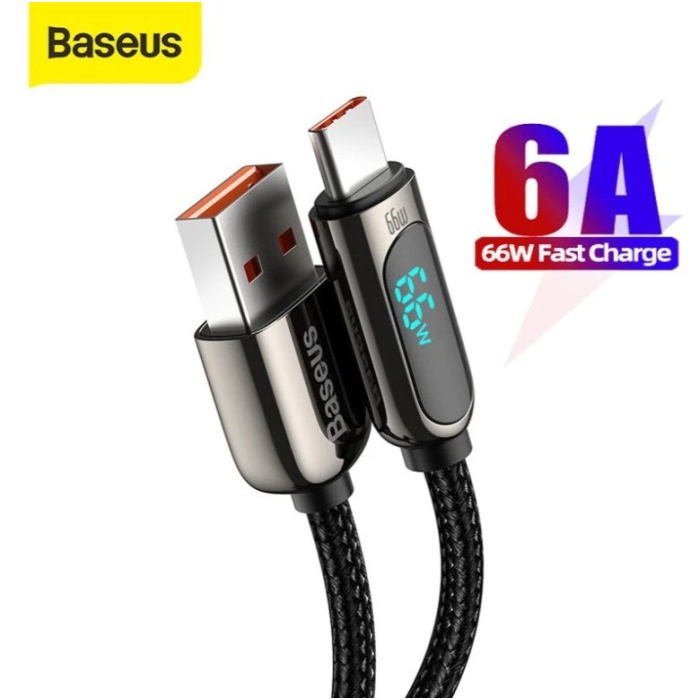 KABEL DATA BASEUS TYPE-C FAST CHARGING LED DISPLAY KABEL FAST CHARGE