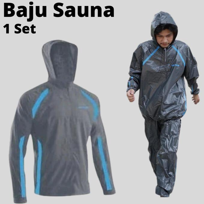 Jaket Sauna Pria Wanita Jumbo Baju Pakaian Fitness Olahraga Lari