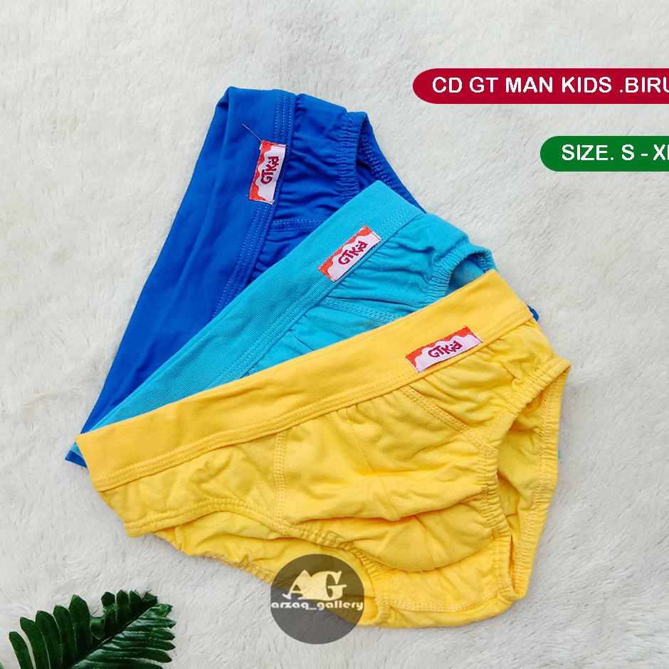 TERMURAH [ isi 3 ] GT MAN KIDS BIRU | Celana dalam gt man anak | CD GT man anak karet Lebar ☚