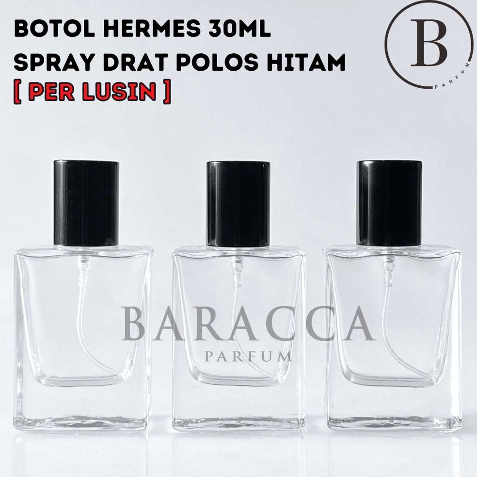 Botol Parfum Hermes 30ML Drat Hitam - Botol Parfum Kosong Hermes - Botol Hermes 30ML [KODE R1I8]