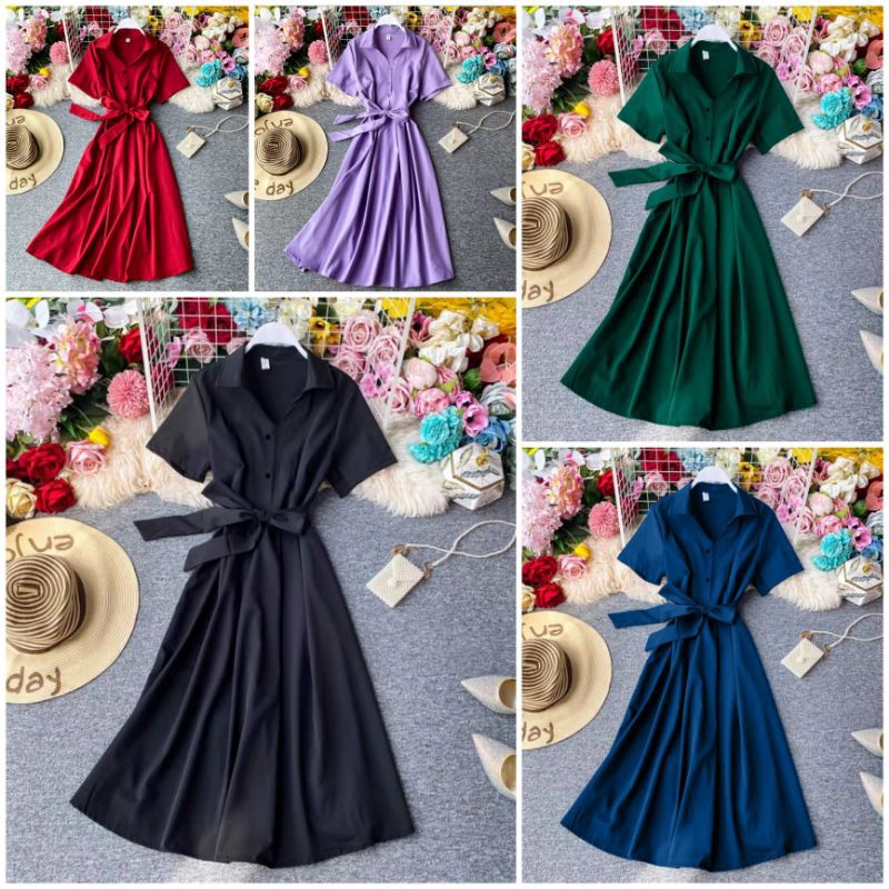 Dress Wanita Korean Style Dress Natal Imlek Mewah Impor Baju Natal Wnita Dewasa Gaun Wedding Outfit 