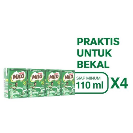 

Minuman Susu Coklat Milo Uht Active Go 4 X 110 Ml