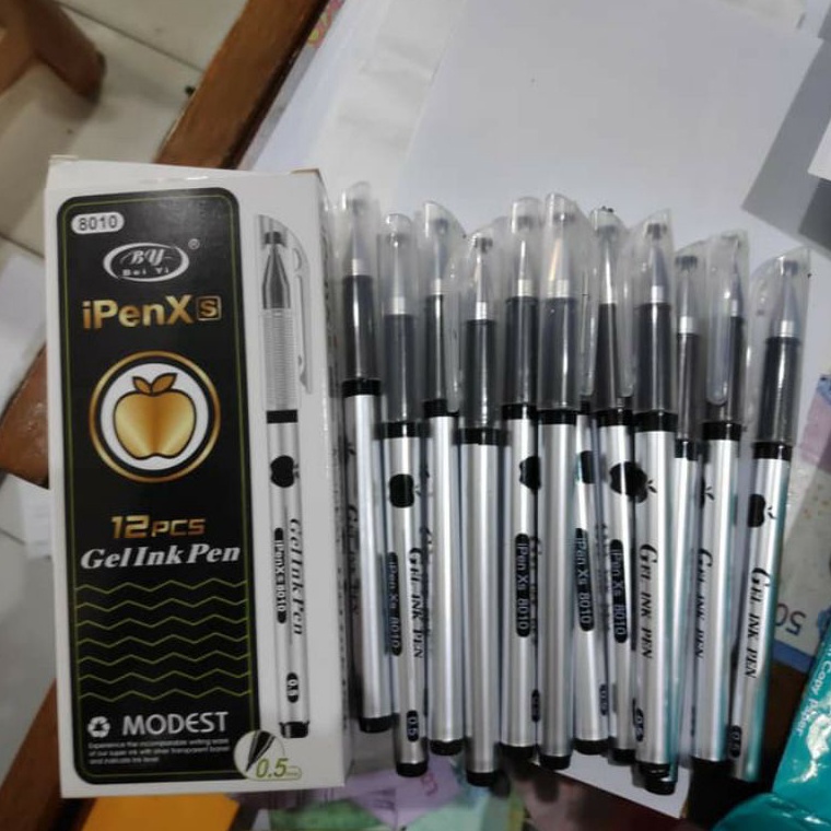 

[KODE D7SQZ] 12Pcs IPENX Pulpen Gel Ink Hitam / Pulpen Gel / Ballpoint Gel