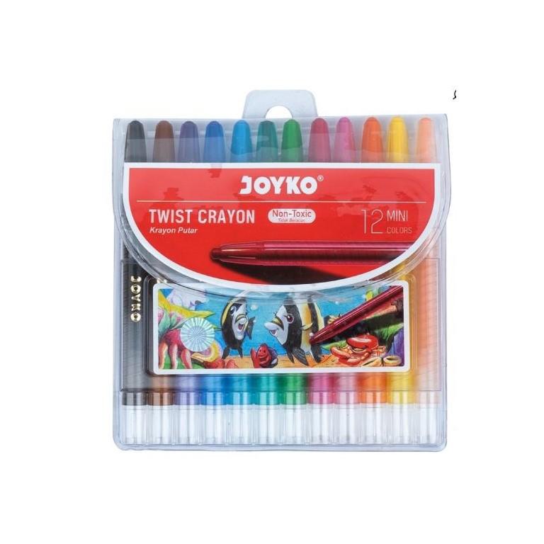 

TWIST CRAYON / KRAYON PUTAR MINI - JOYKO 12 WARNA