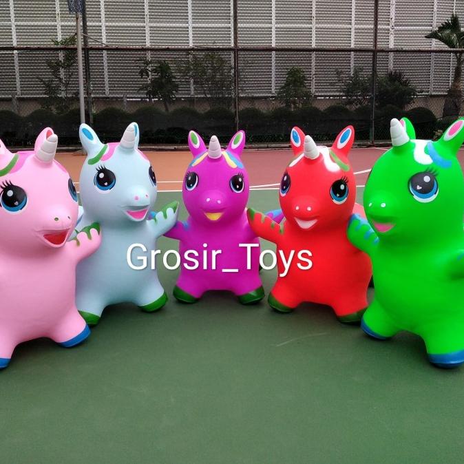 Animal Jumping Music Karet Tebal Kuda Terbang / (Sni) Mainan Kuda Kuda