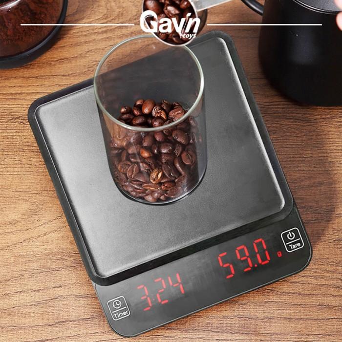 Timbangan Kopi 3Kg Coffee Scale With Timer Micro Usb Kitchen Scale