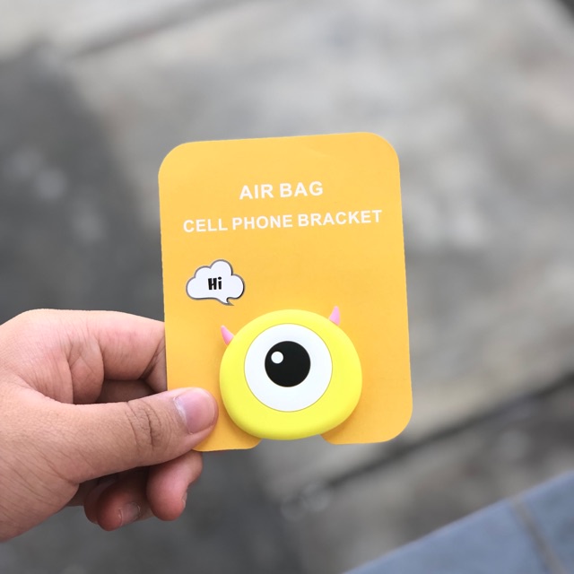 Air bag cell phone bracket / pop socket