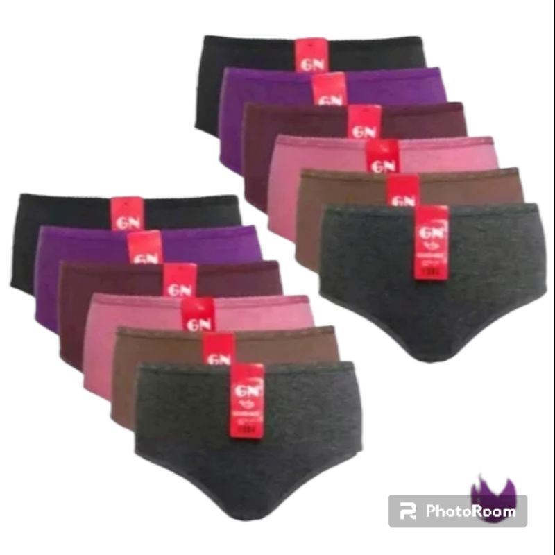 6pcs celana dalam perempuan golden nick 939 cd golden nick warna gelap