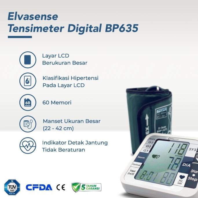 Tensimeter Digital Elvasense BP635 - Tensi Digital Elvasense Original