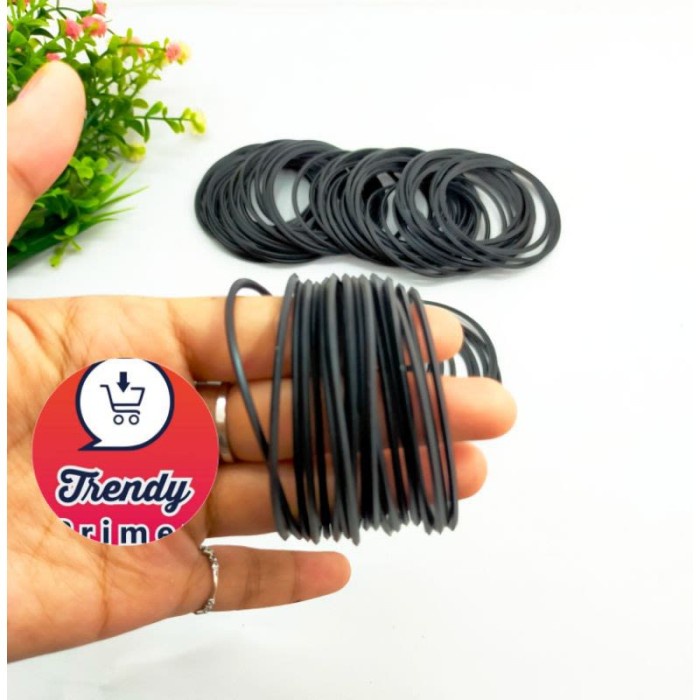 Murah Gelang karet hitam kecil isi 144 pcs murah NON COD