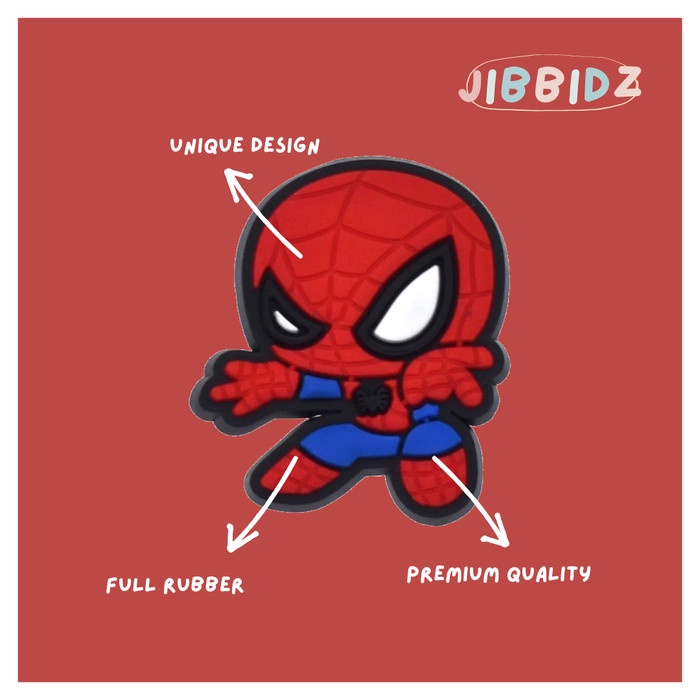 Murah JIBBITZ CROCS - SPIDERMAN / Pin Hiasan Sandal Crocs / Aksesoris Crocs NON COD