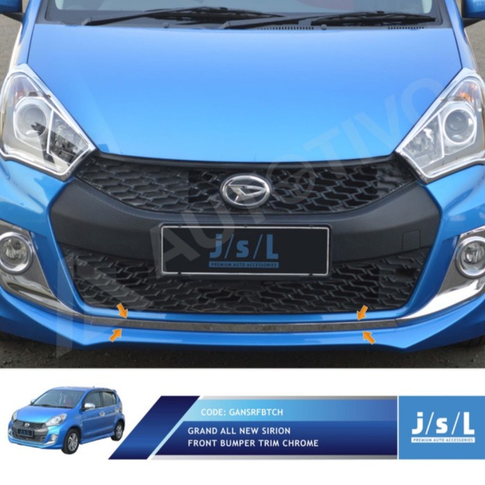 Grand All New Sirion List Bumper Depan / Front Bumper Trim Chrome star
