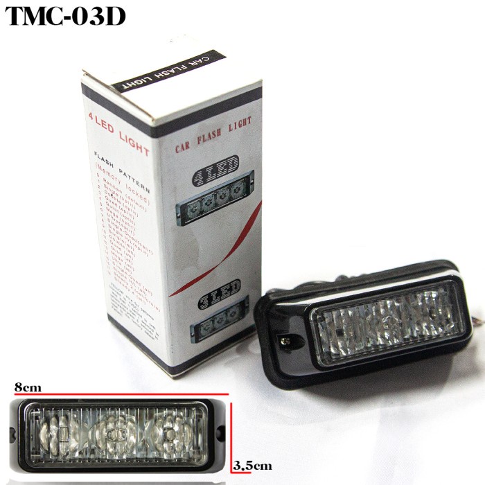 Lampu Mobil Motor Gril LED Tembak Sorot Cree DRL Mobil 3 Mata 1pc ready