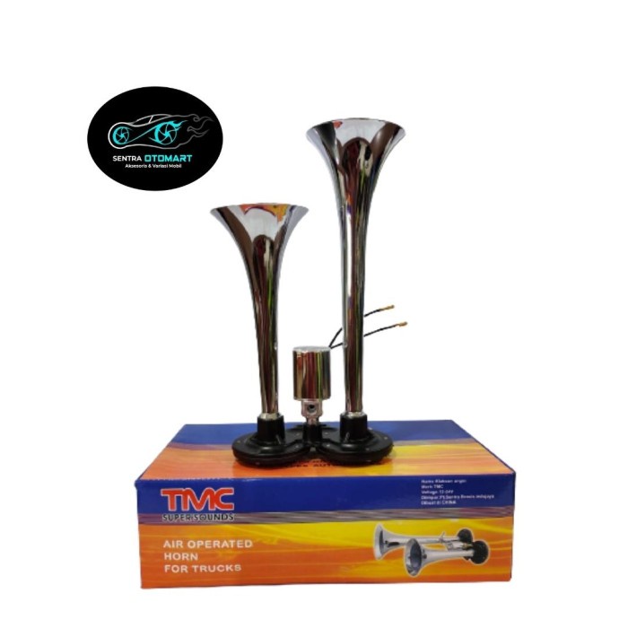 Klakson angin 2 terompet telolet Universal 12-24 Volt ready