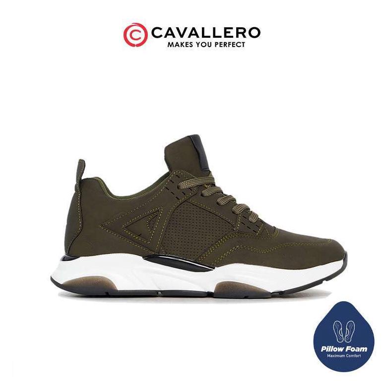 Cuma Disini Untuk Kamu Sepatu Sneakers Casual Pria Cavallero Luis 1 Hijau Army