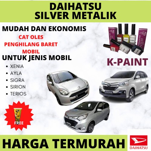 Cat Oles Mobil Daihatsu Silver Metalik,Xenia,Ayla,Terios,Sigra,Sirion Kode Dt 015
