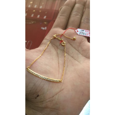 gelang serut listring kadar emas 18 karat