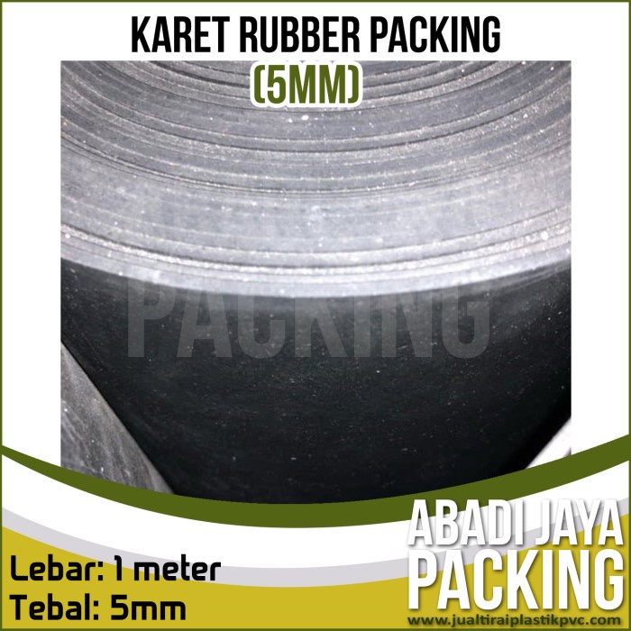 karet lembaran 5mm (rubber sheet) ready