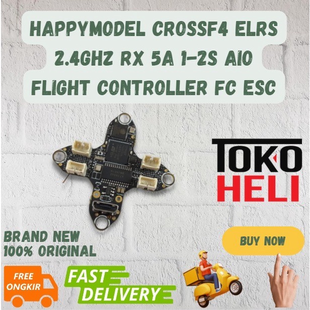 Happymodel CrossF4 ELRS 2.4Ghz RX 5A 1-2S AIO Flight Controller FC ESC