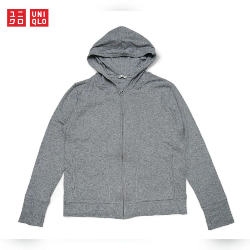 Basic Hoodie Uniqlo Sports Premium Cotton for Women - Grey