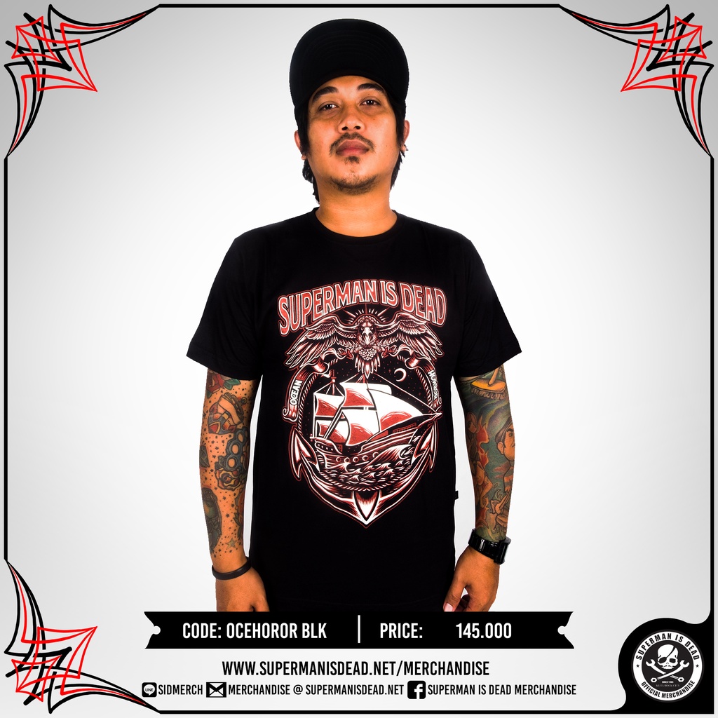 SID MERCH KAOS T-SHIRT SUPERMAN IS DEAD ORIGINAL | TS OCEHOROR BLK