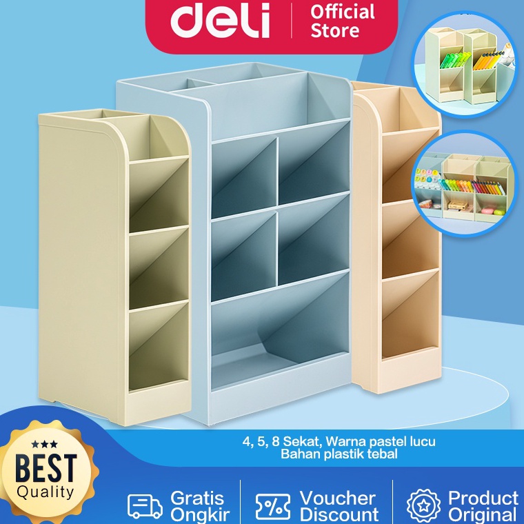 

Terlaris Deli Pen Holder / Rak Tempat Pulpen Pensil 4 5 8 Sekat Pastel Lucu 89XX