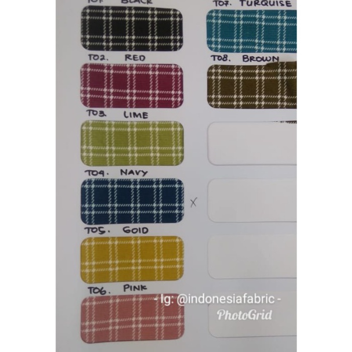 ☛ Sambut promo Kain Bahan Meteran KAtun JEpang Tokai Senko Motif New Gingham Satu-satunya