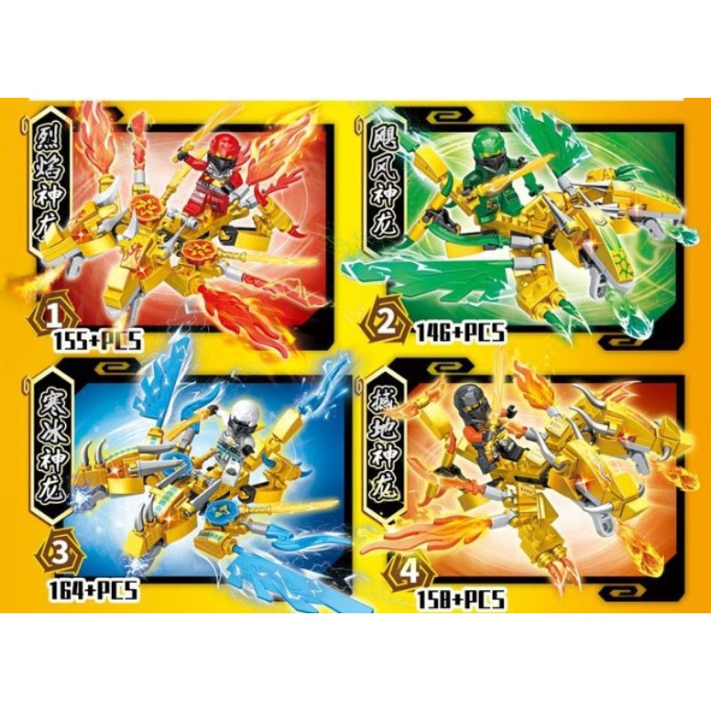 mainan balok ninjago ninja naga dragon 2 kepala LW1035