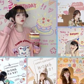 Dijual  Happy Birthday Projector Party Lamp Cute Birthday Gift Idea HBD Photo Prop Decoration