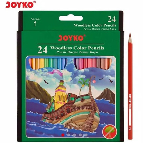 

(LXP ♪»] Joyko Pensil Warna 24 Warna Panjang CP-104 - trendiing.!