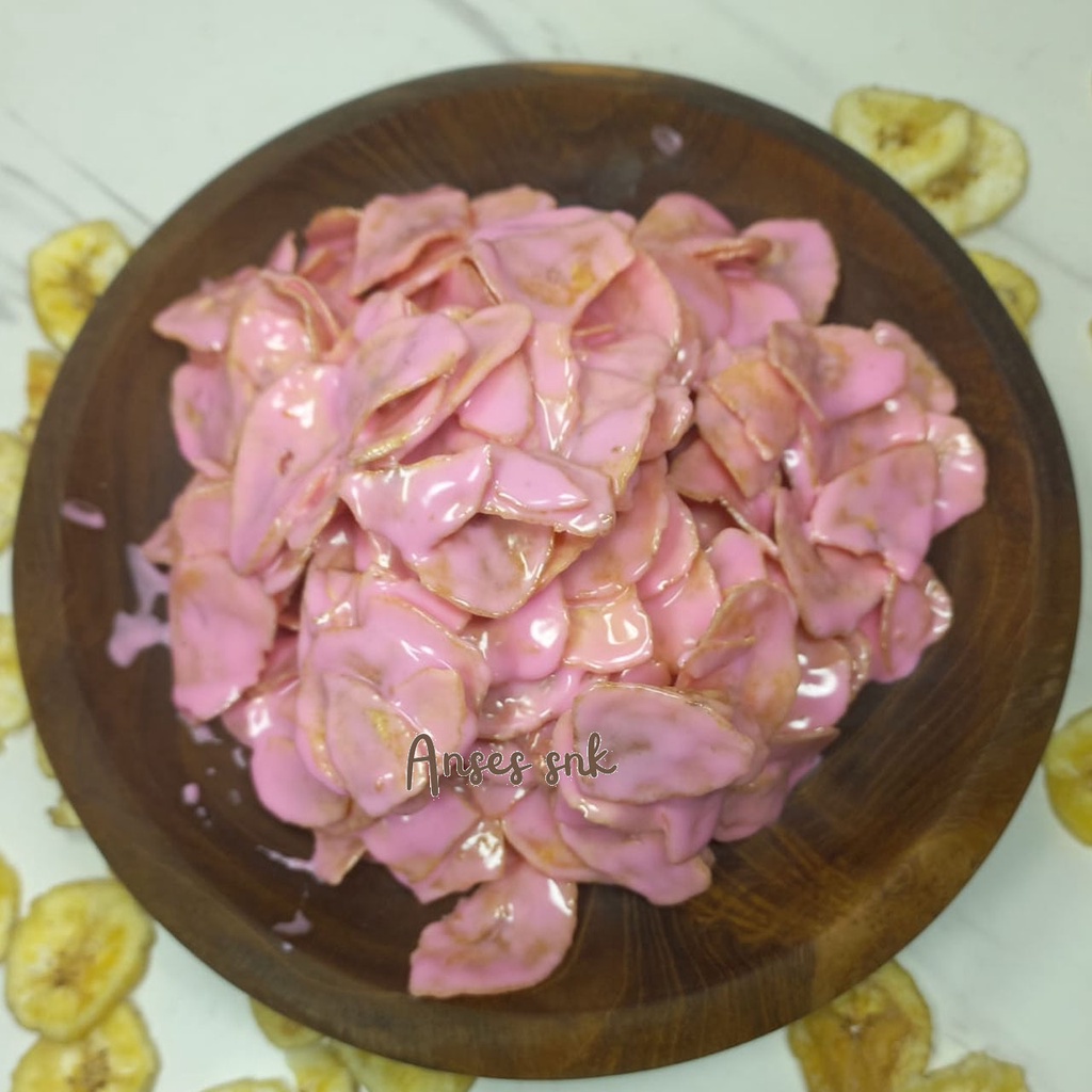 

Choco | Kripik Pisang lumer Strawbery cemilan