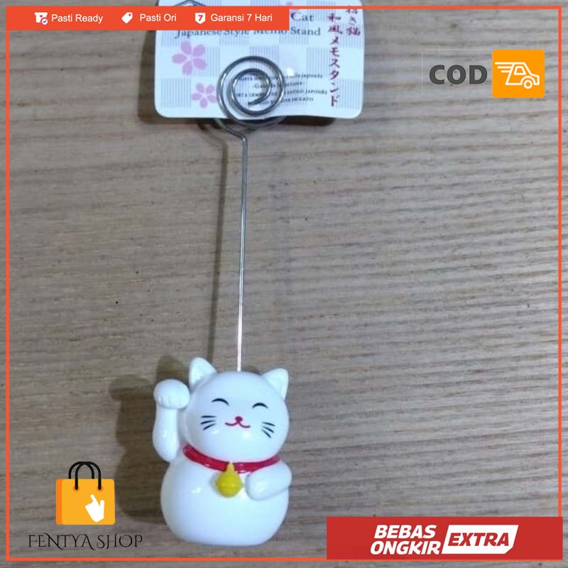 

DAISO memo stand memo clip penjepit memo kucing hoki maneki neko