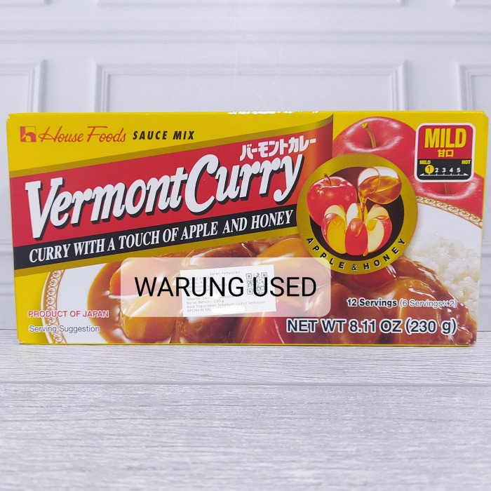 

House Vermont Curry Mild , Medium , Hot Bumbu Curry Jepang 230Gr