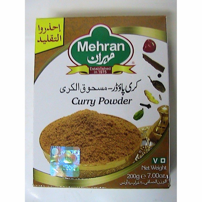 

Mehran Curry Powder 200Gr Bumbu Kari Arab Saudi Cury Seasoning Impor