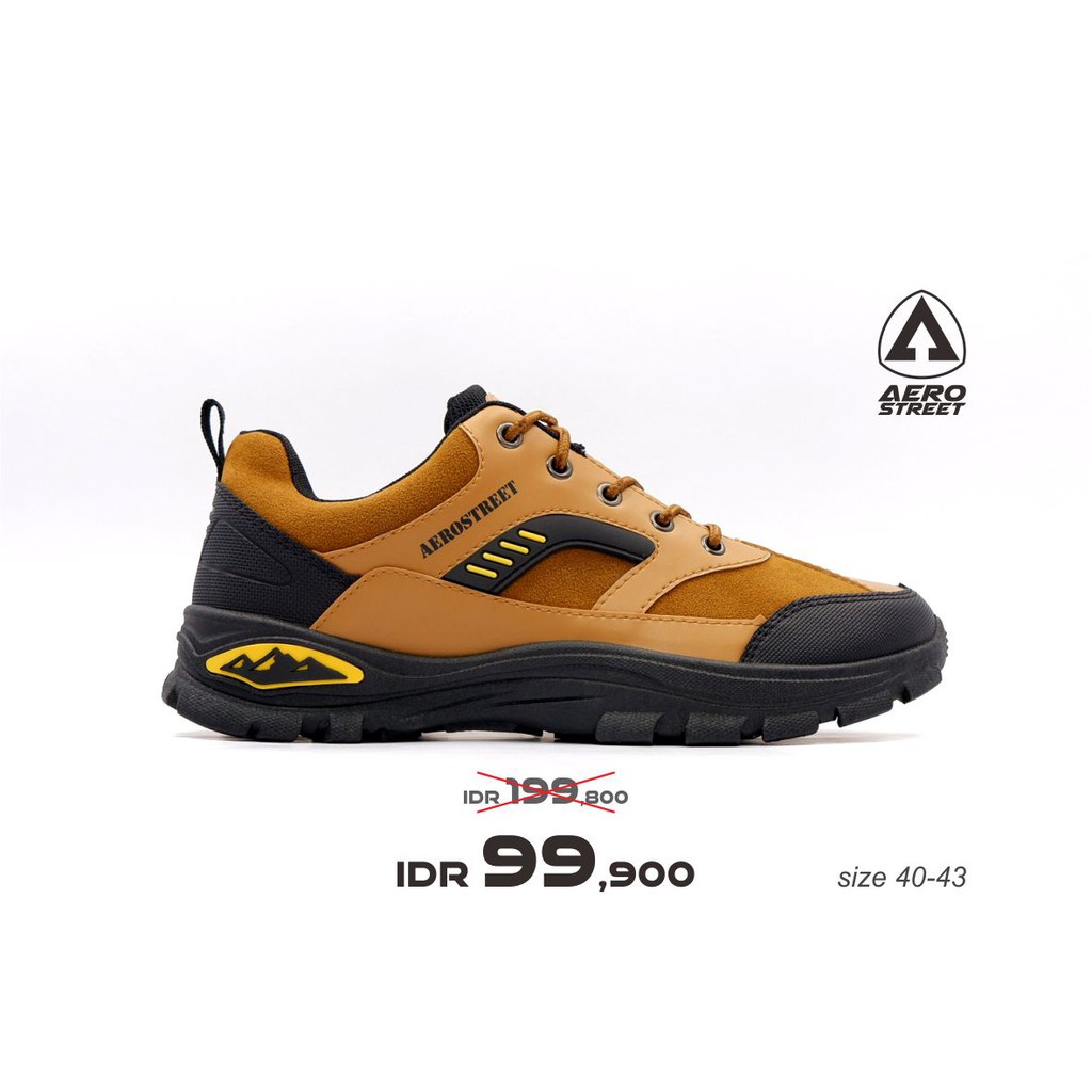 Aerostreet 40-43 Ormond Coklat Muda - Sepatu Sneakers Outdoor Pria Wanita Aero Street 21AA08