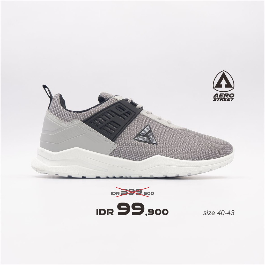 Aerostreet 40-43 Toyamaki Abu Muda- Sepatu Sneakers Casual Sport Sekolah Pria Wanita Aero Street