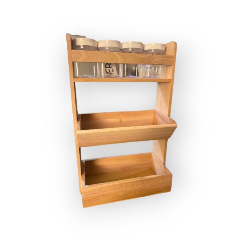 Rak Kombinasi / Rak Bawang RAK BUMBU 3 Susun Kayu jati jawa