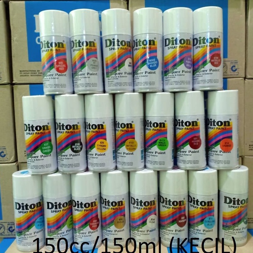 (A5P ☆☞> Pilox Cat Semprot DITON Spray Paint Acrylic Lacquer Paint Glossy Metallic Doff Stabilo Chro
